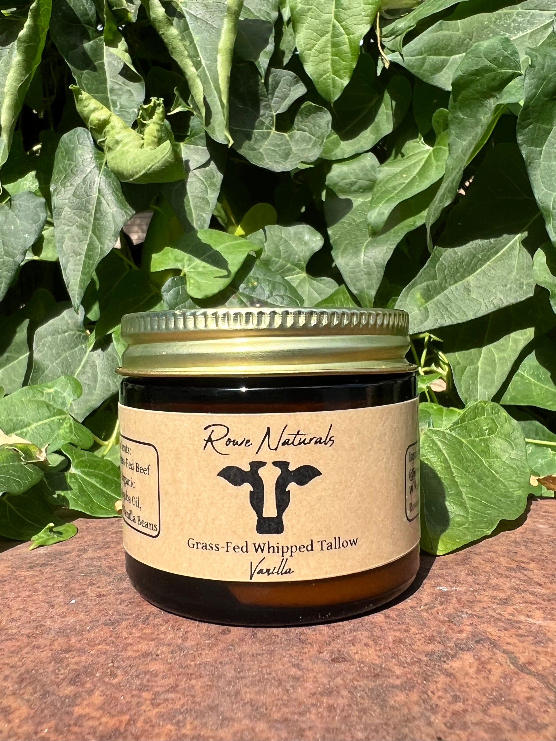 Jar of 100% Grass-fed Vanilla Whipped Beef Tallow