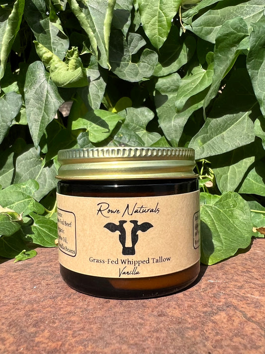 Jar of 100% Grass-fed Vanilla Whipped Beef Tallow