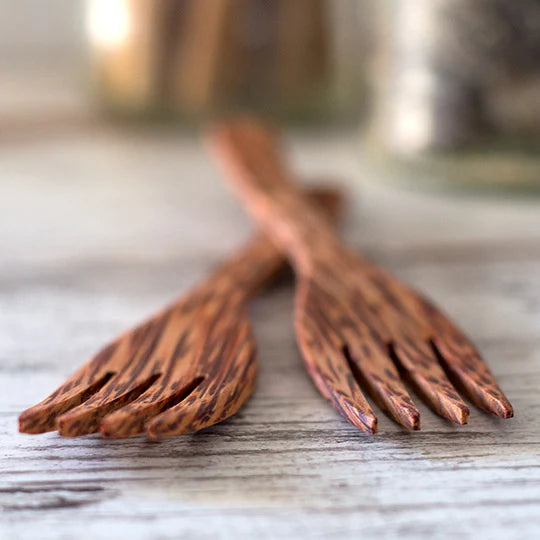 100% coconut wood fork