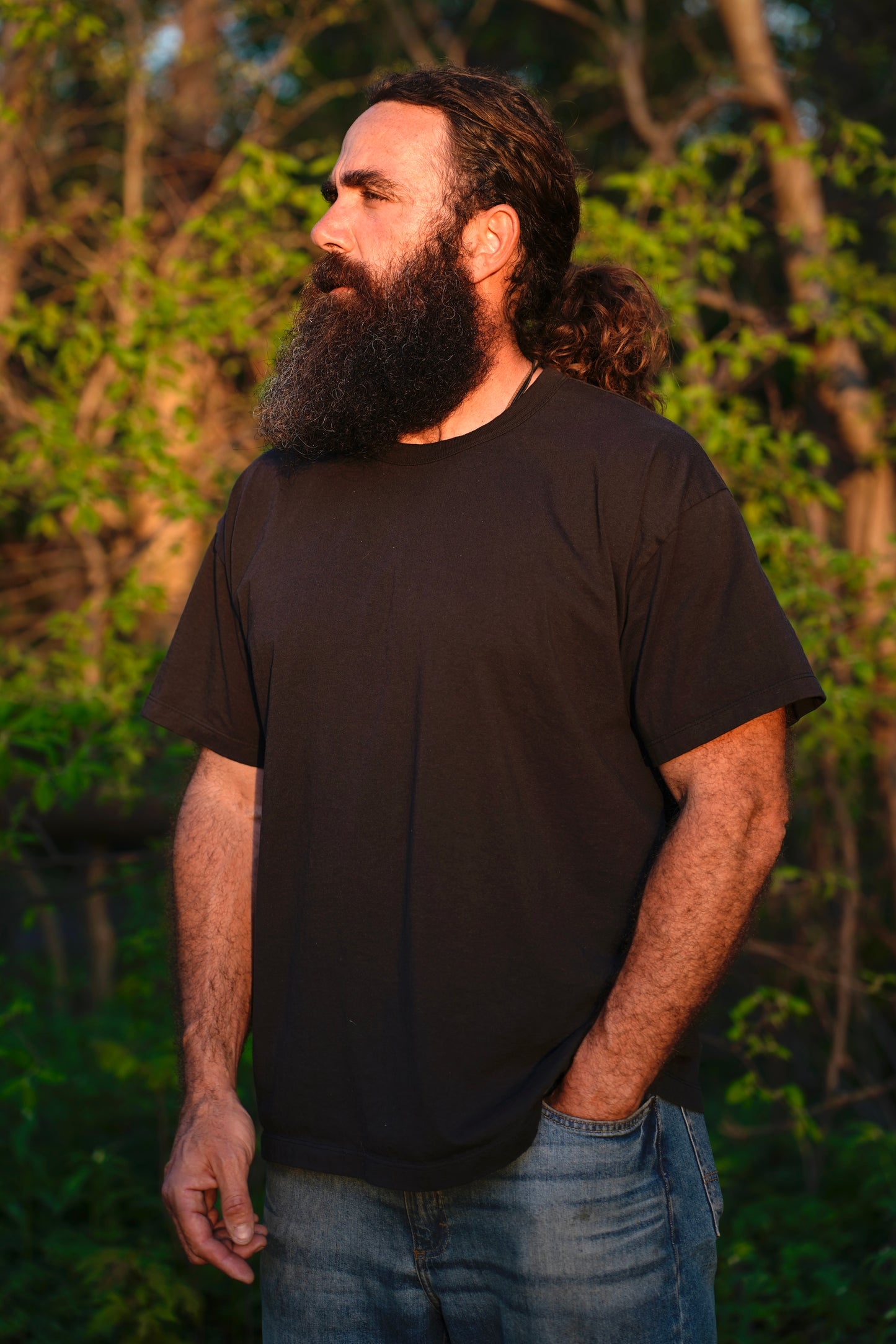 Camiseta unisex de manga corta de algodón orgánico - Negra