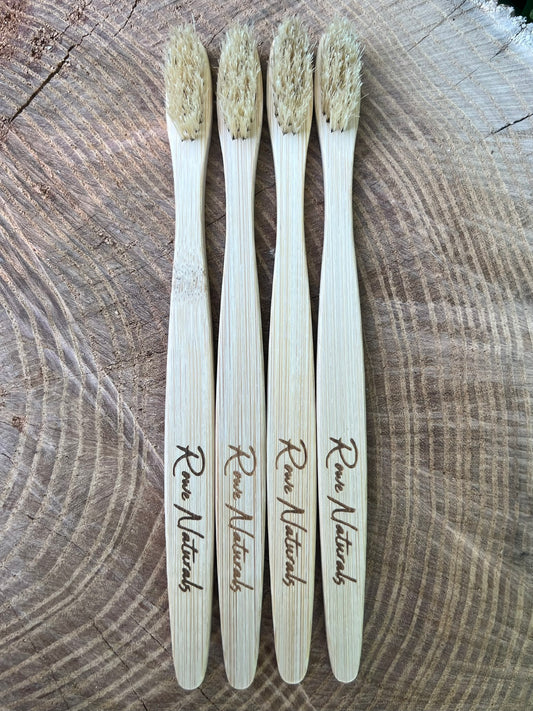 100% Bamboo and Boar Bristle Toothbrush