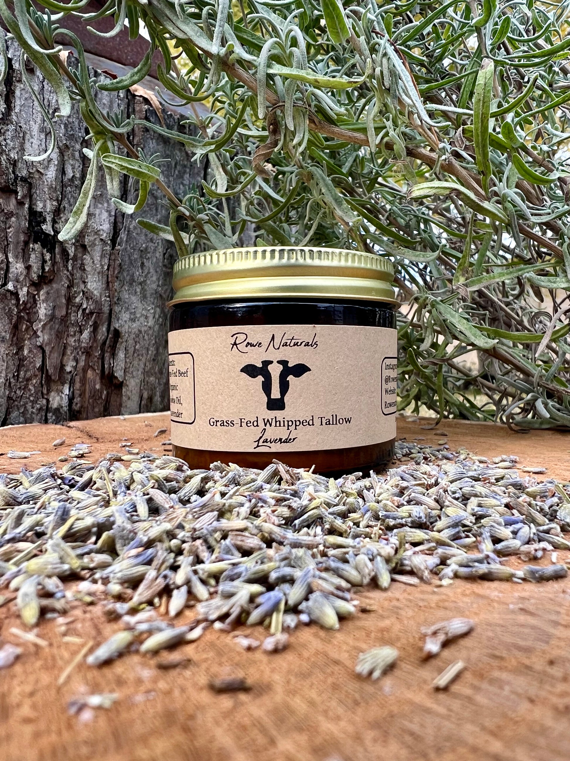 Jar of Grass-fed Lavender Whipped Beef Tallow