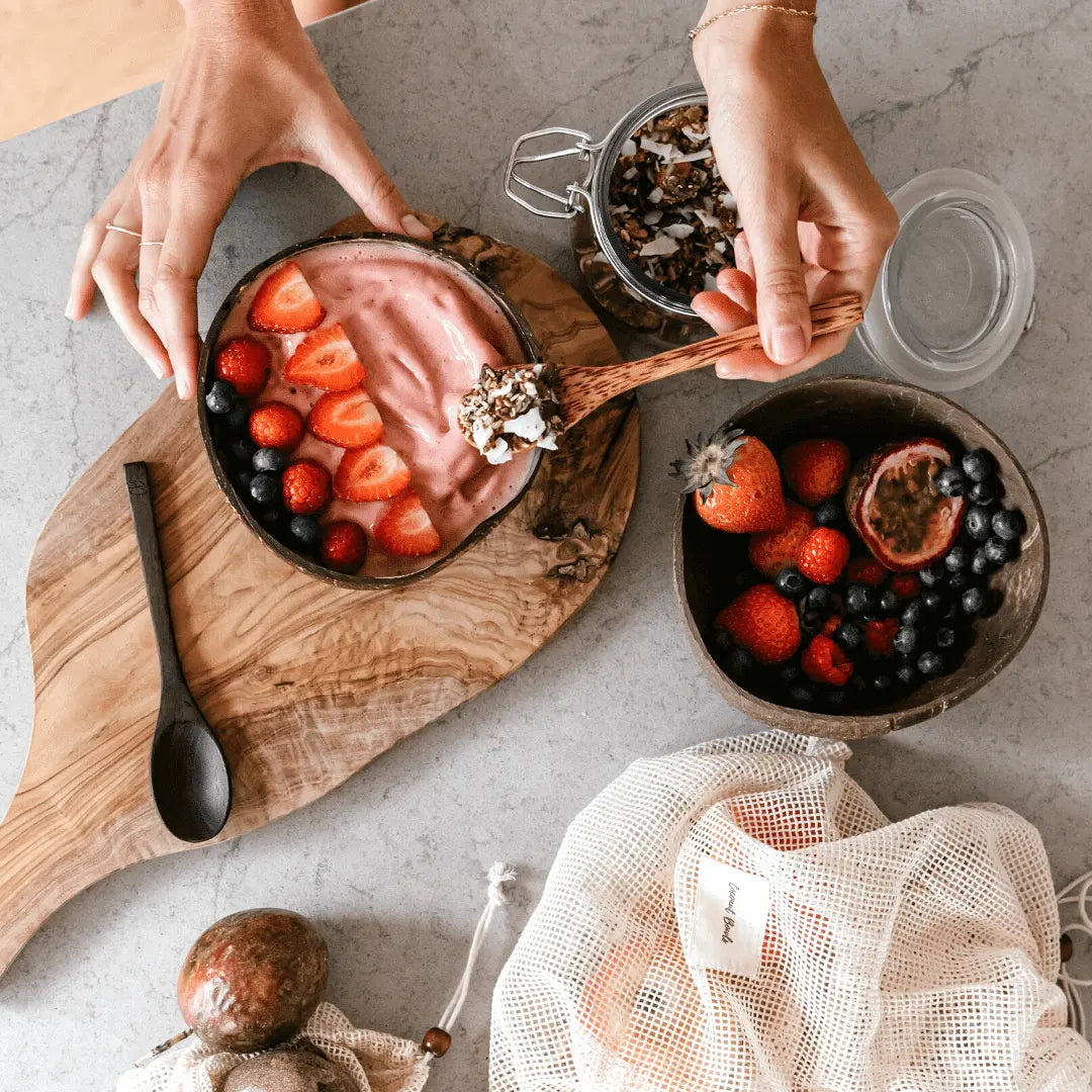 Jumbo Coconut Bowls filled with more fruit