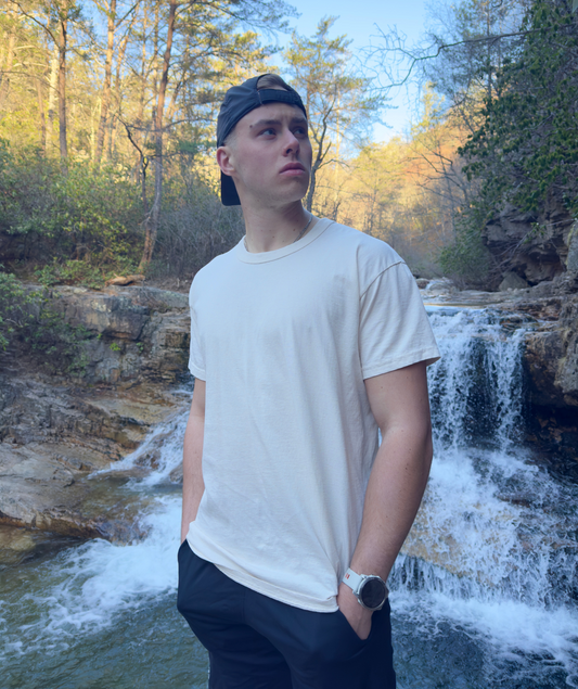 Camiseta unisex de manga corta de algodón orgánico - Sin teñir