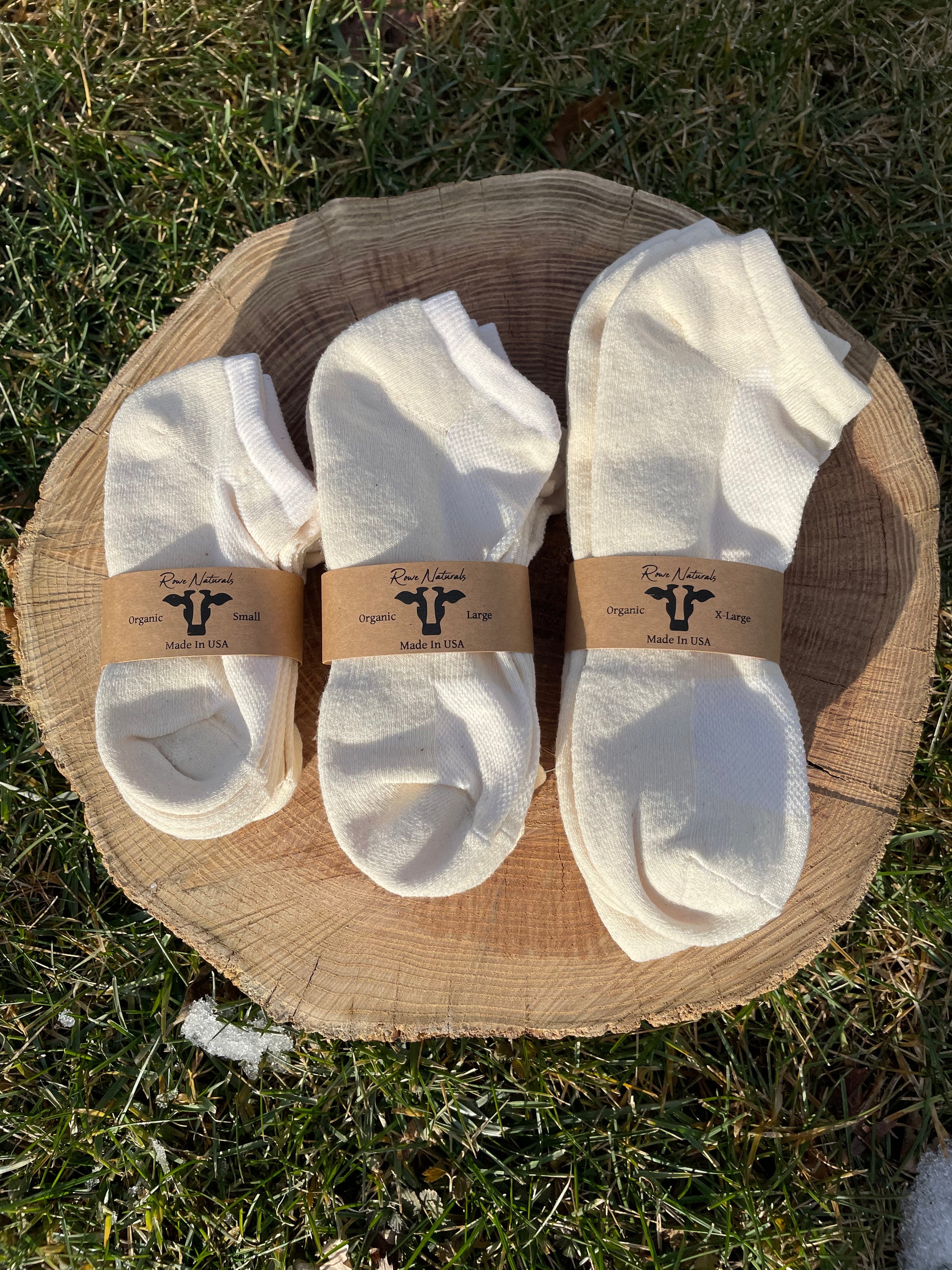 100% Organic Undyed Unbleached Cotton Ankle Socks