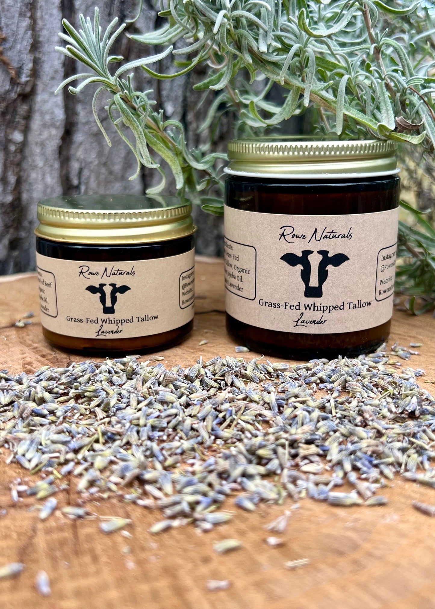 Jar of Grass-fed Lavender Whipped Beef Tallow