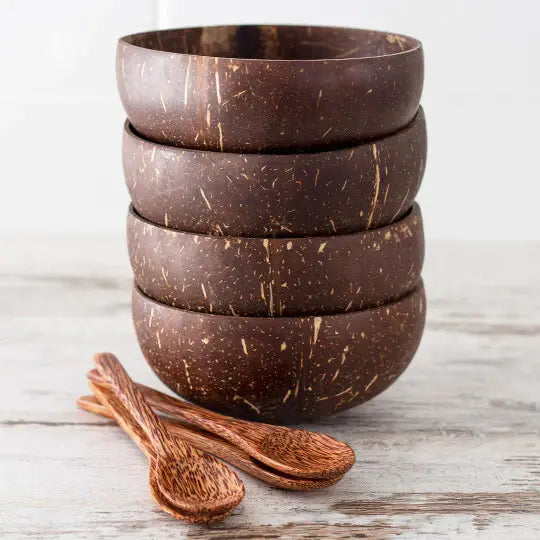 Jumbo Coconut Bowls and spoons