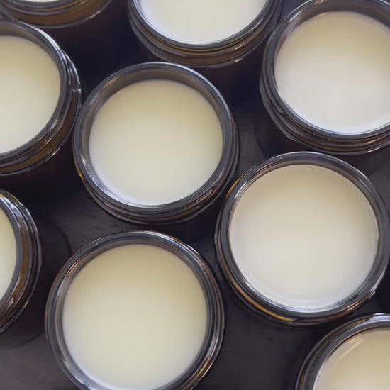 Many jars of 100% Grass-fed beef tallow balm